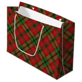 Tartan Pset Holiday Festive Kerstmis Large Cadeautasje (Voorkant Gekanteld)