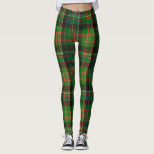Tartan Pset-kerstgroen rood Leggings (Voorkant)
