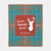 Tartan Pset Kerstmis Clan Wilson - Gepersonaliseer Fleece Deken (Voorkant)