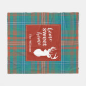 Tartan Pset Kerstmis Clan Wilson - Gepersonaliseer Fleece Deken (Voorkant (Horizontaal))