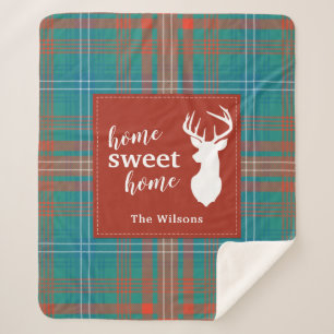 Tartan Pset Kerstmis Clan Wilson - Gepersonaliseer Sherpa Deken