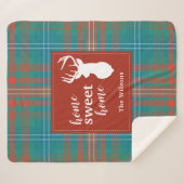 Tartan Pset Kerstmis Clan Wilson - Gepersonaliseer Sherpa Deken (Voorkant (horizontaal))