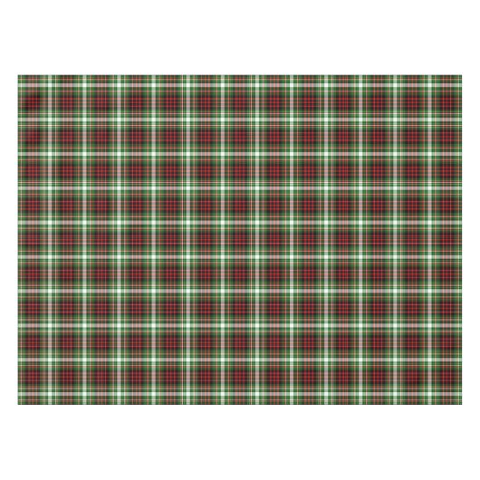Tartan Pset, Kerstmis, Groen Rood Wit Tafelkleed (Voorkant (Horizontaal))