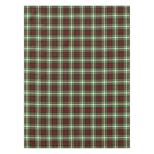 Tartan Pset, Kerstmis, Groen Rood Wit Tafelkleed (Voorkant)