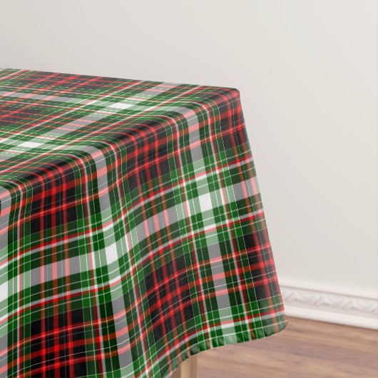 Tartan Pset, Kerstmis, Groen Rood Wit Tafelkleed (Voorbeeld)