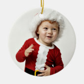 Tartan Pset-kerstversiering met jaar Keramisch Ornament (Voorkant)