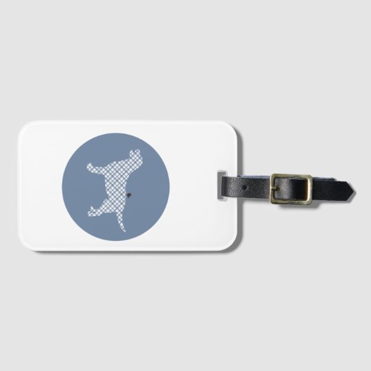 Tartan Pset Labrador Retriever Bagagelabel (Voorkant (horizontaal))