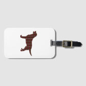 Tartan Pset Labrador Retriever Bagagelabel (Voorkant (horizontaal))