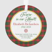 Tartan Pset Memorial FotoKerstmis Ornament (achterkant)