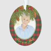 Tartan Pset Memorial FotoKerstmis Ornament (voorkant)