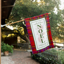 Tartan Pset met NOEL-typografie, Kerstmis