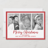 Tartan Pset Multi-Photo met kerstkaart (Voorkant)