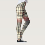 Tartan Pset Patroon rood grijs wit Leggings<br><div class="desc">Elegant rode,  witte tartan patroon Leggings.</div>
