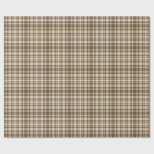 Tartan Pset Pattern Brown & Beige No. 70 Cadeaupapier (Vlak)