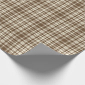 Tartan Pset Pattern Brown & Beige No. 70 Cadeaupapier (Hoek)