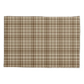 Tartan Pset Pattern Brown & Beige No. 70 Kussensloop (Achterkant-Links)