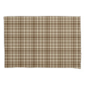 Tartan Pset Pattern Brown & Beige No. 70 Kussensloop (Voorkant-Links)