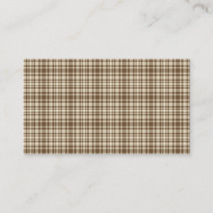 Tartan Pset Pattern Brown & Beige No. 70 Visitekaartje