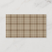 Tartan Pset Pattern Brown & Beige No. 70 Visitekaartje (Voorkant)