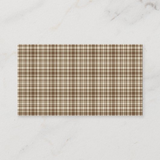 Tartan Pset Pattern Brown & Beige No. 70 Visitekaartje (Voorkant)