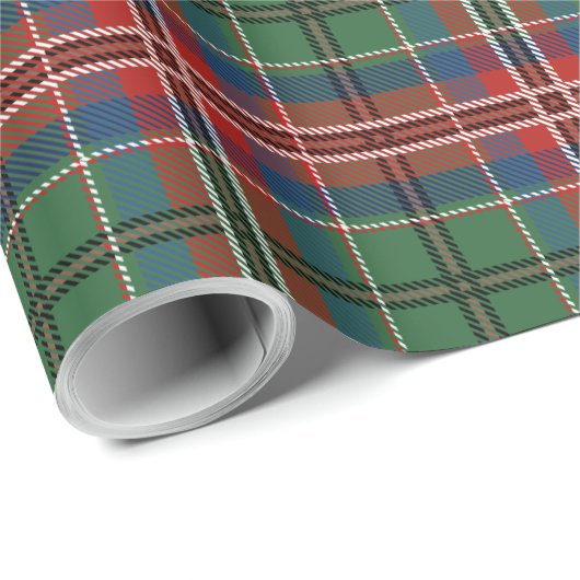 Tartan Pset Pattern Feestdagen Rustisch Klassiek Cadeaupapier (Rol Hoek)