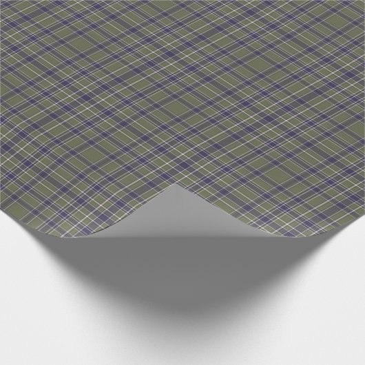 Tartan Pset Pattern Green, Blue & Beige No. 71 Cadeaupapier (Hoek)