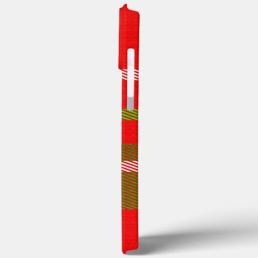 Tartan Pset Pattern personaliseren "Merry Kerstmis Case-Mate iPhone Case (Achterkant / Links)