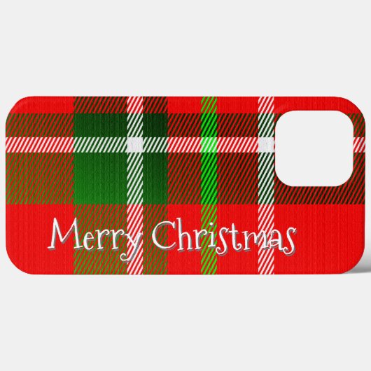 Tartan Pset Pattern personaliseren "Merry Kerstmis Case-Mate iPhone Case (Achterkant (horizontaal))