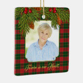 Tartan Pset Pine Boughs Memorial Keramisch Ornament (Rechts)