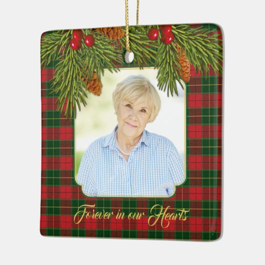 Tartan Pset Pine Boughs Memorial Keramisch Ornament (Links)