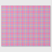 Tartan Pset Pink, Blue, Paars, Yellow No. 53 Cadeaupapier (Vlak)