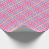 Tartan Pset Pink, Blue, Paars, Yellow No. 53 Cadeaupapier (Hoek)