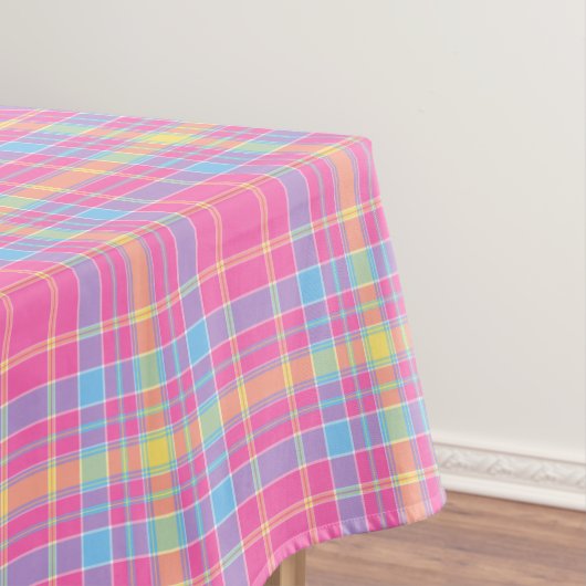 Tartan Pset Pink, Blue, Paars, Yellow No. 53 Tafelkleed (Voorbeeld)