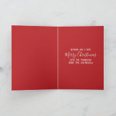 Tartan Pset Red Kerstfotokaart 1 Foto Feestdagen Kaart (Binnen)