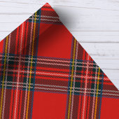 Tartan Pset Red Kerstmis Cadeaupapier