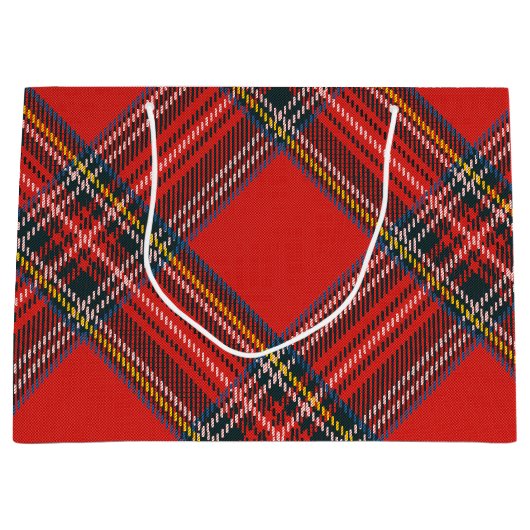 Tartan Pset Red Kerstmis Groot Cadeauzakje (Voorkant)