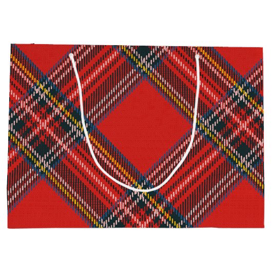 Tartan Pset Red Kerstmis Groot Cadeauzakje (Achterkant)