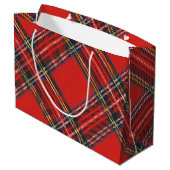 Tartan Pset Red Kerstmis Groot Cadeauzakje (Achterkant Gekanteld)