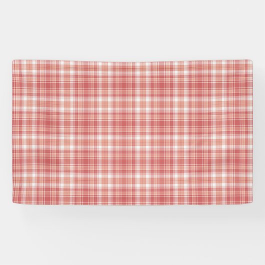 Tartan Pset Red, Oranje & White No. 64 Spandoek (Horizontaal)