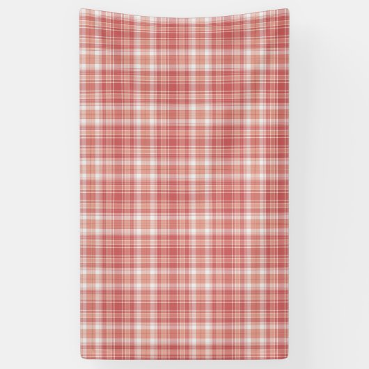 Tartan Pset Red, Oranje & White No. 64 Spandoek (Verticaal)