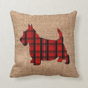 Tartan Pset Scottish Terrier Holiday Pillow Kussen
