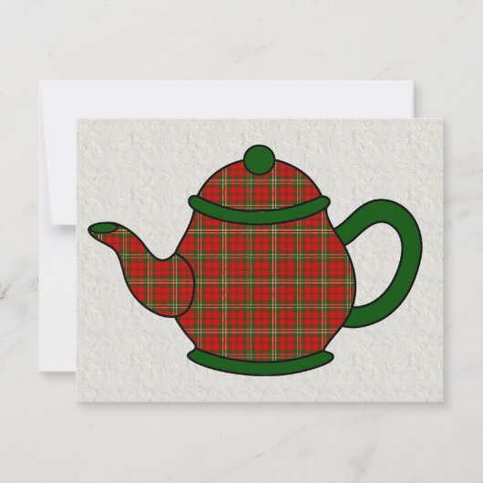 Tartan Pset Teapot V5 Tea Kaart (Voorkant)