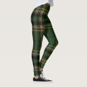 Tartan Pset Trendy Green Black Brown Pattern Leggings (Rechts)