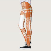 Tartan Pset Trendy Oranje Wit Leggings (Links)