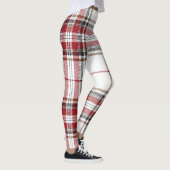 Tartan Pset Trendy Red en White Patroon Leggings (Rechts)