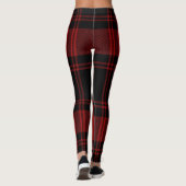 Tartan Pset Trendy Scottish Black Red Leggings (Achterkant)