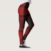 Tartan Pset Trendy Scottish Black Red Leggings (Rechts)