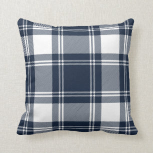 Tartan Pset Trendy Scottish Blue White Kussen