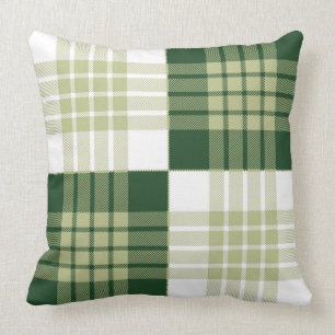 Tartan Pset Trendy Scottish Green White Pattern Kussen