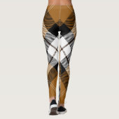 Tartan Pset Trendy Yellow Black White Pattern Leggings (Achterkant)